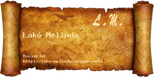 Lakó Melinda névjegykártya